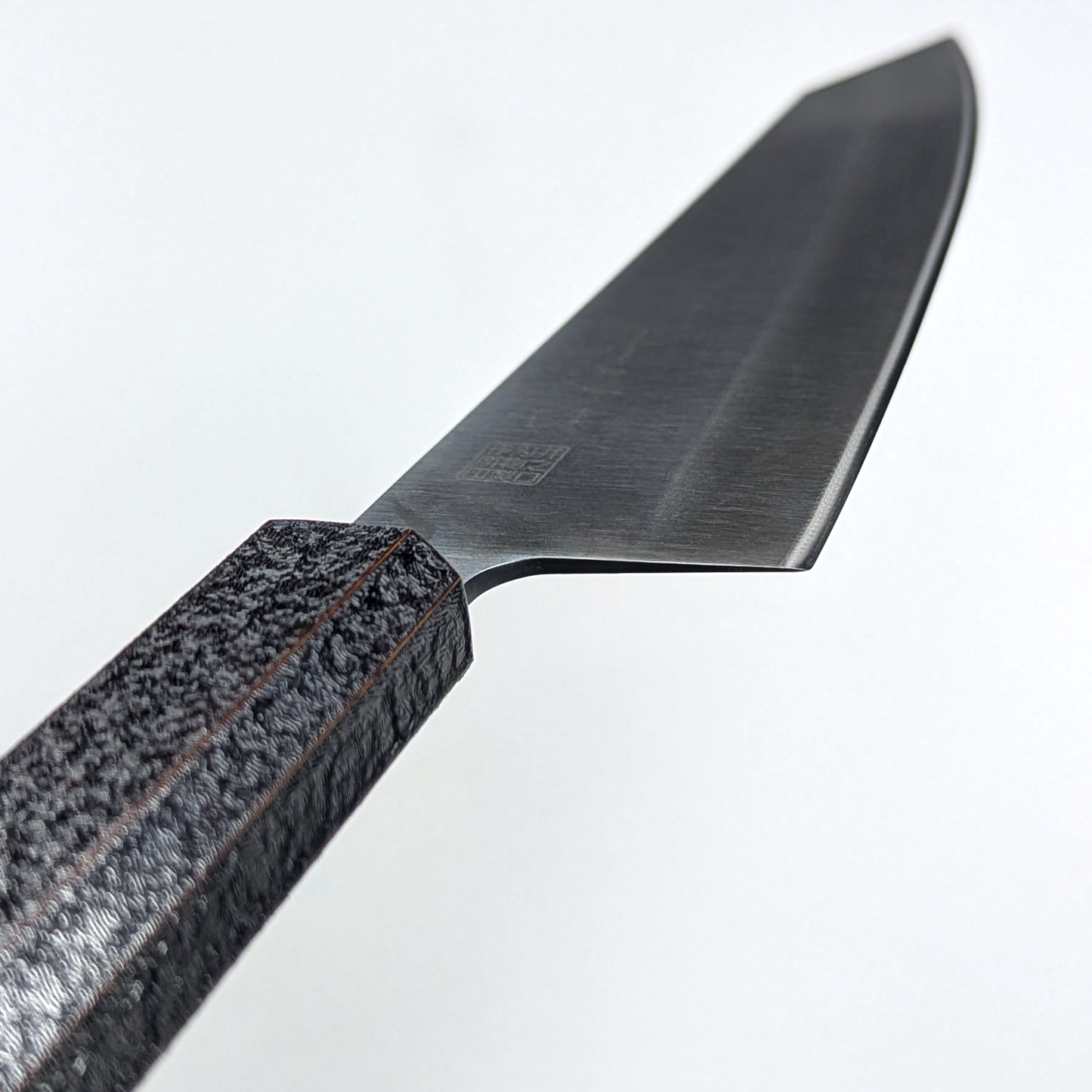 Inoguchi Ginsan Kurosome Kiritsuke Santoku 210mm Black-Lacquered Oak Handle