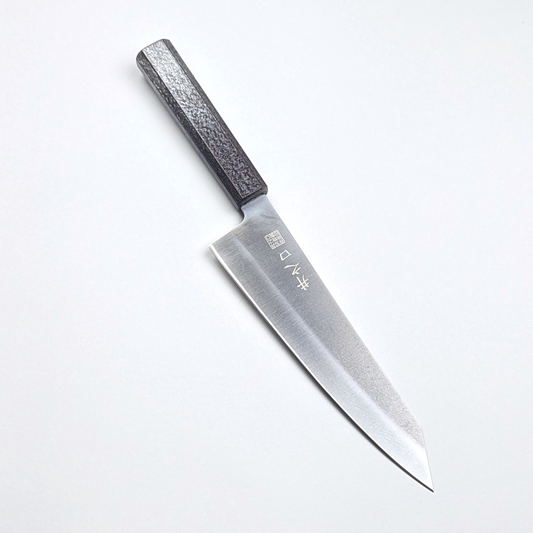 Inoguchi Ginsan Kurosome Kiritsuke Santoku 210mm Black-Lacquered Oak Handle