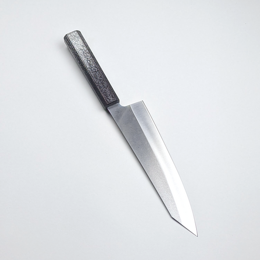 Inoguchi Ginsan Kurosome Kiritsuke Santoku 210mm Black-Lacquered Oak Handle