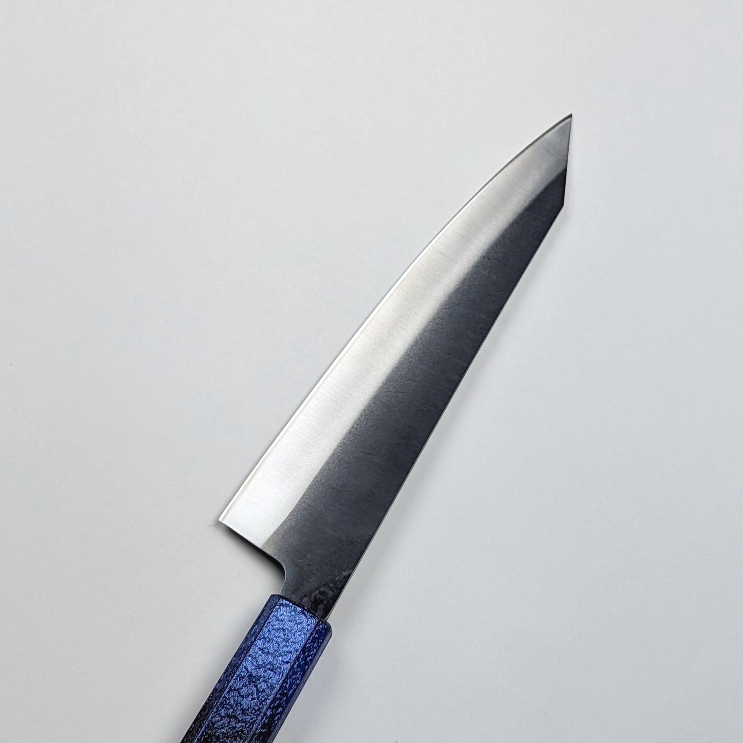 Inoguchi Ginsan Kurosome Kiritsuke Santoku 210mm Black&Blue-Lacquered Oak Handle
