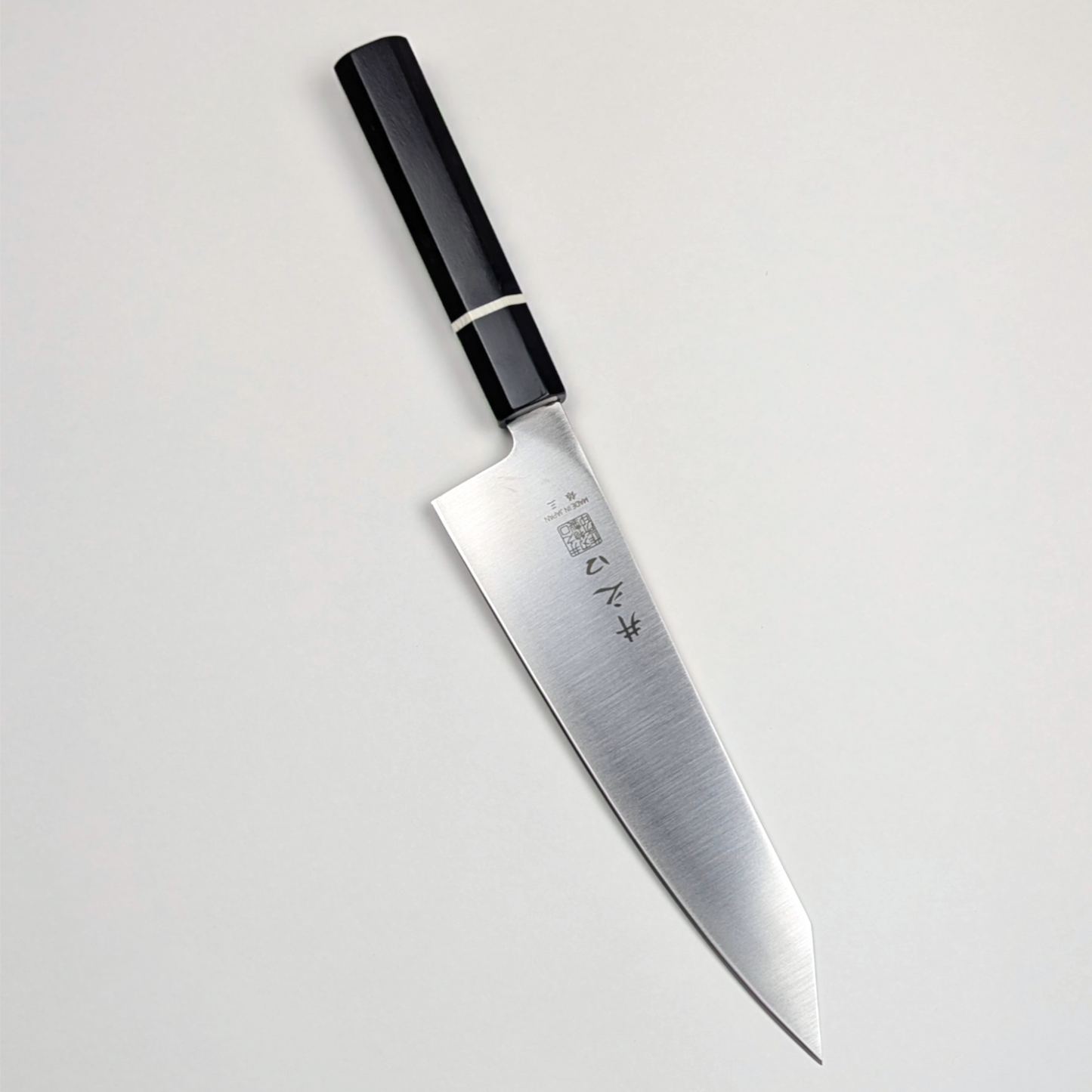 Inoguchi Ginsan Kiritsuke Gyuto 210mm Ebony Handle (White Ring)