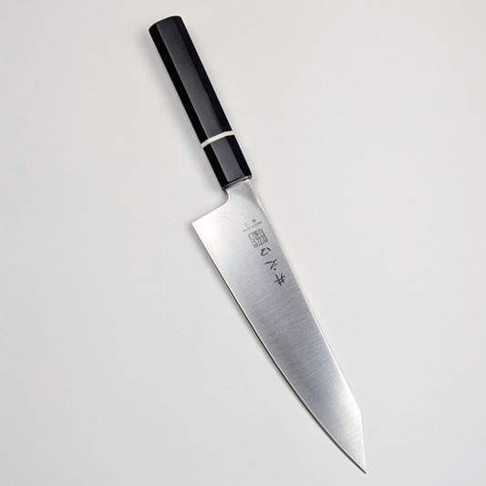 Inoguchi Ginsan Kiritsuke Gyuto 210mm Ebony Handle (White Ring)