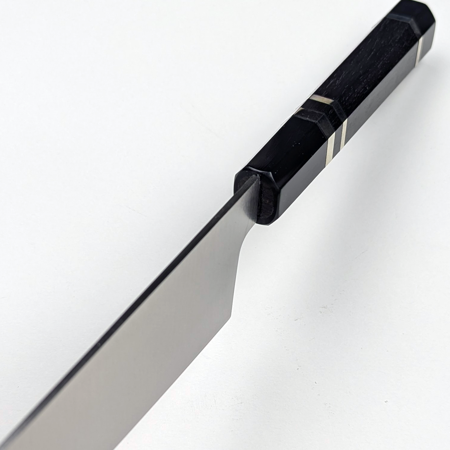 Inoguchi Ginsan Kiritsuke Santoku Ebony Handle with Silver Rings