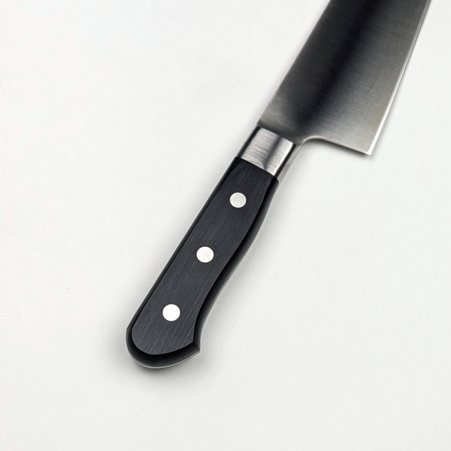 Inoguchi Ginsan Gyuto 210mm Bolster Black Plywood Handle