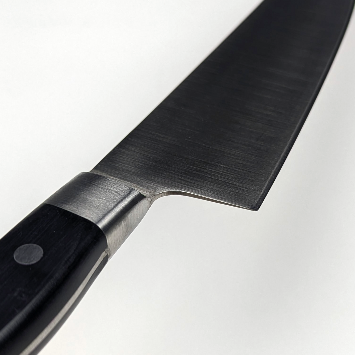 Inoguchi Ginsan Gyuto 210mm Bolster Black Plywood Handle
