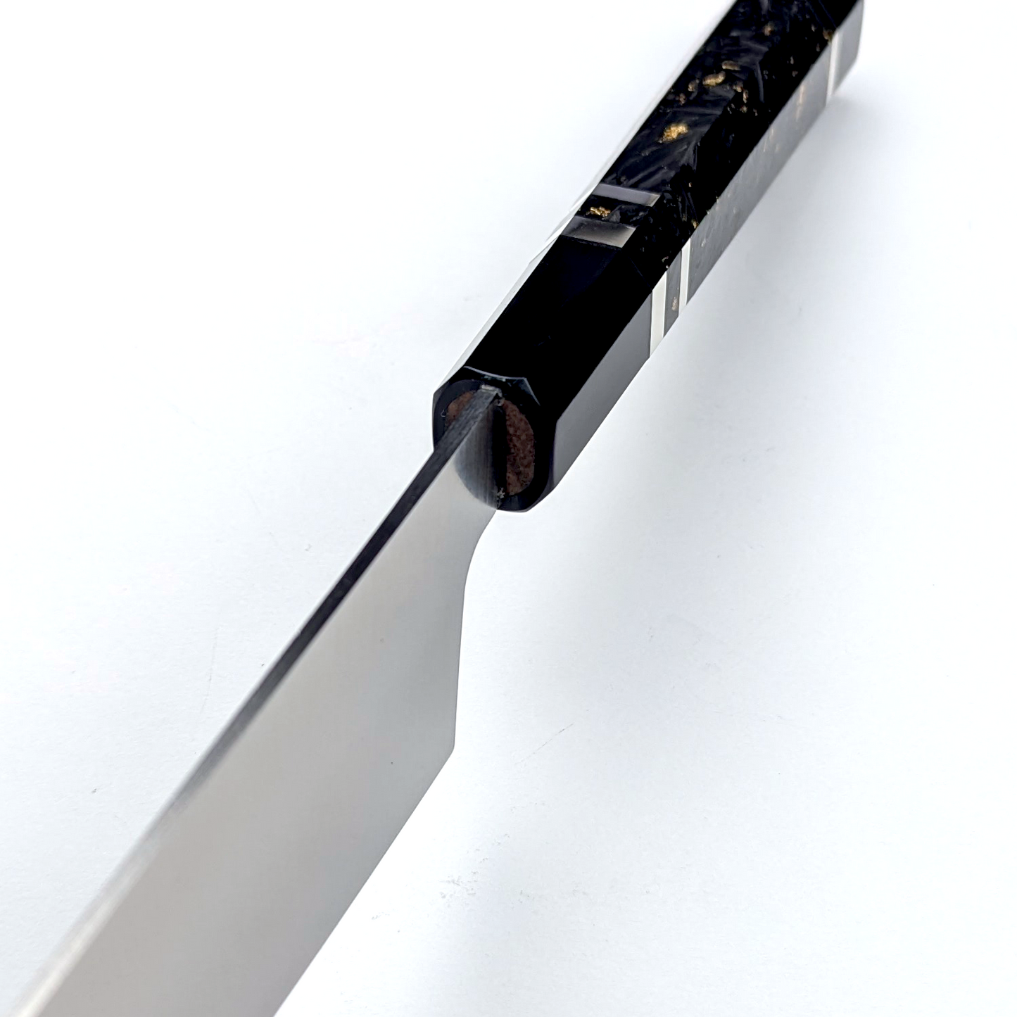 Inoguchi Ginsan Kiritsuke Santoku Black Marble Handle with Silver Rings [Seconds]