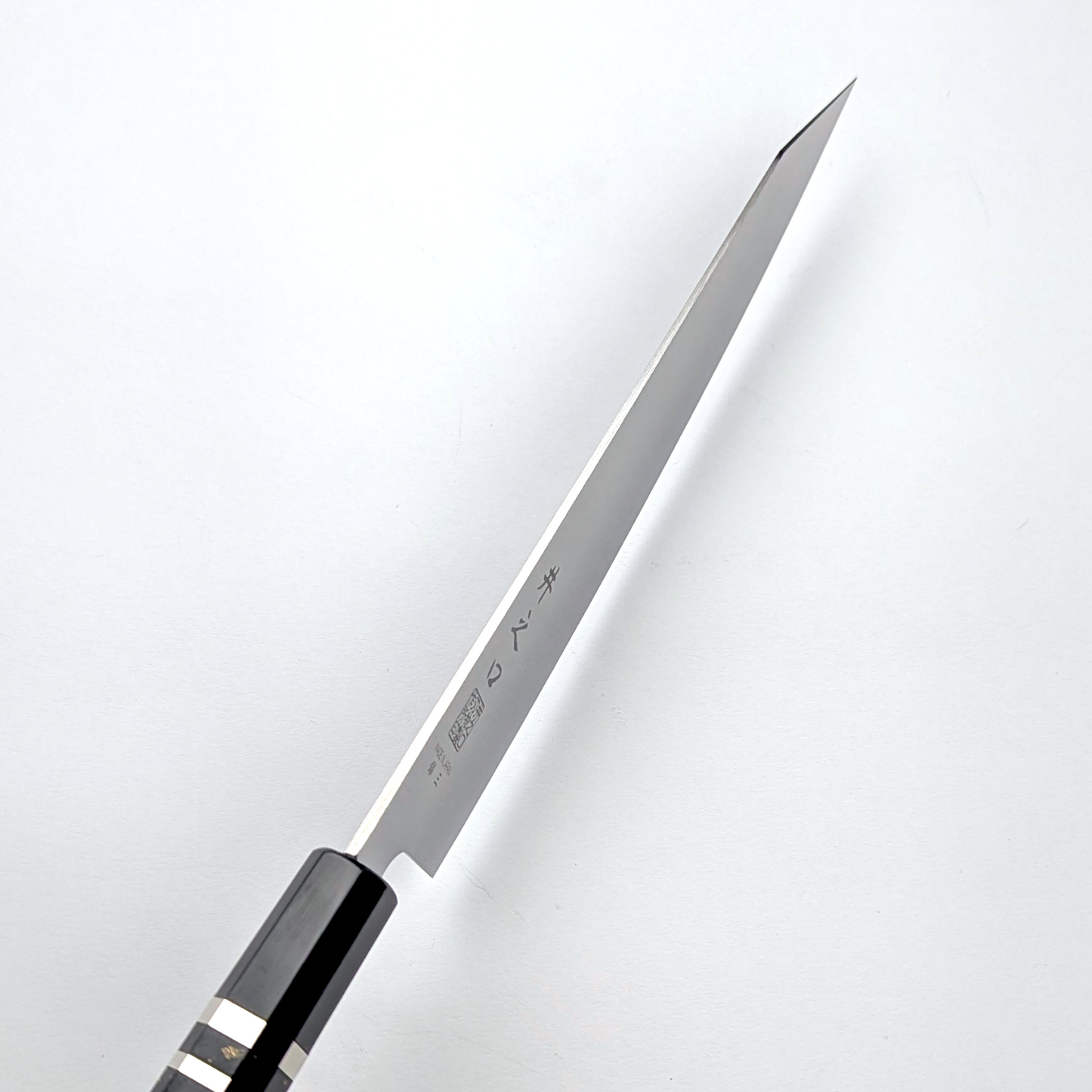 Inoguchi Ginsan Kiritsuke Santoku Black Marble Handle with Silver Rings [Seconds]