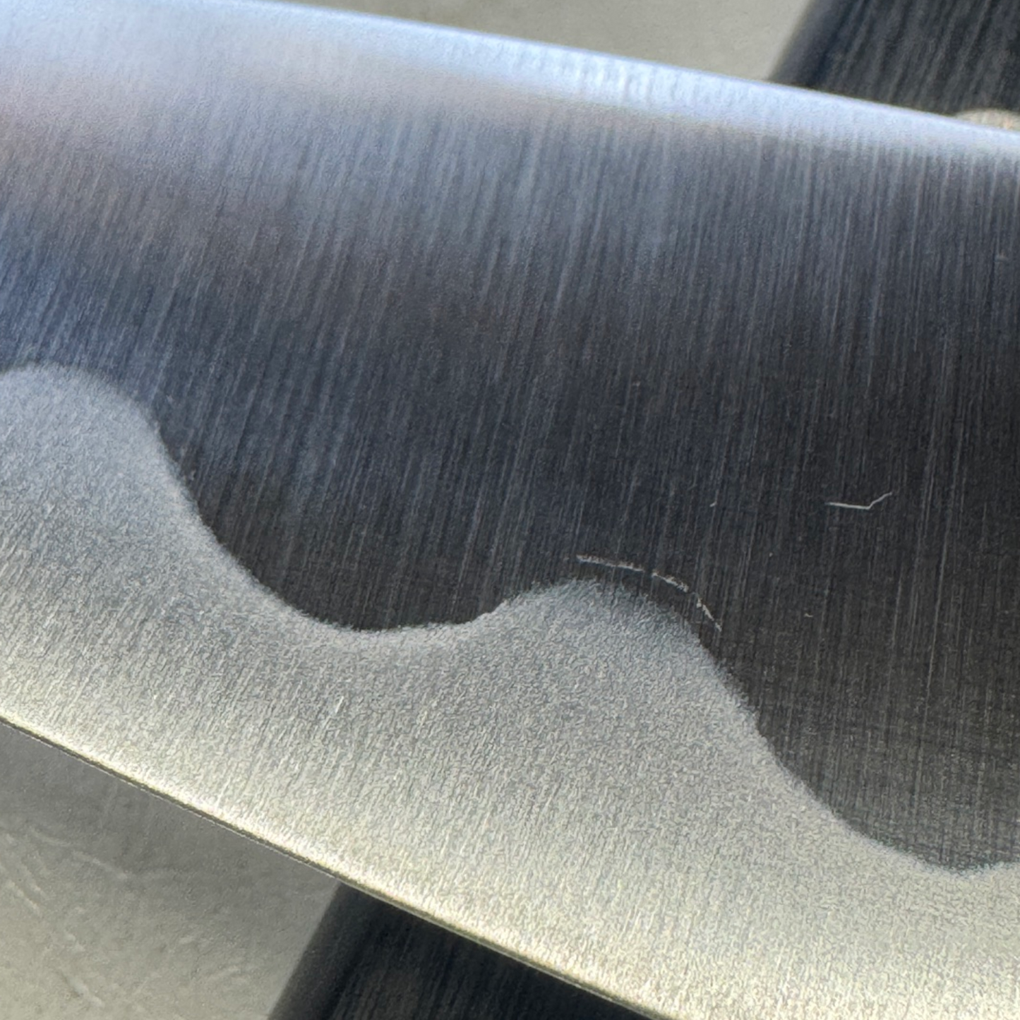 Inoguchi Ginsan Wave Gyuto Black Plywood Handle