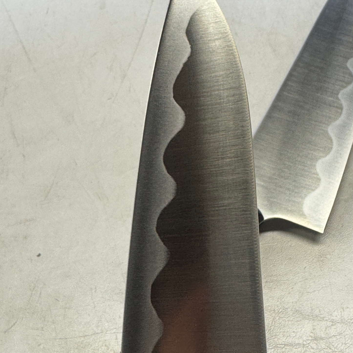 Inoguchi Ginsan Wave Gyuto Black Plywood Handle
