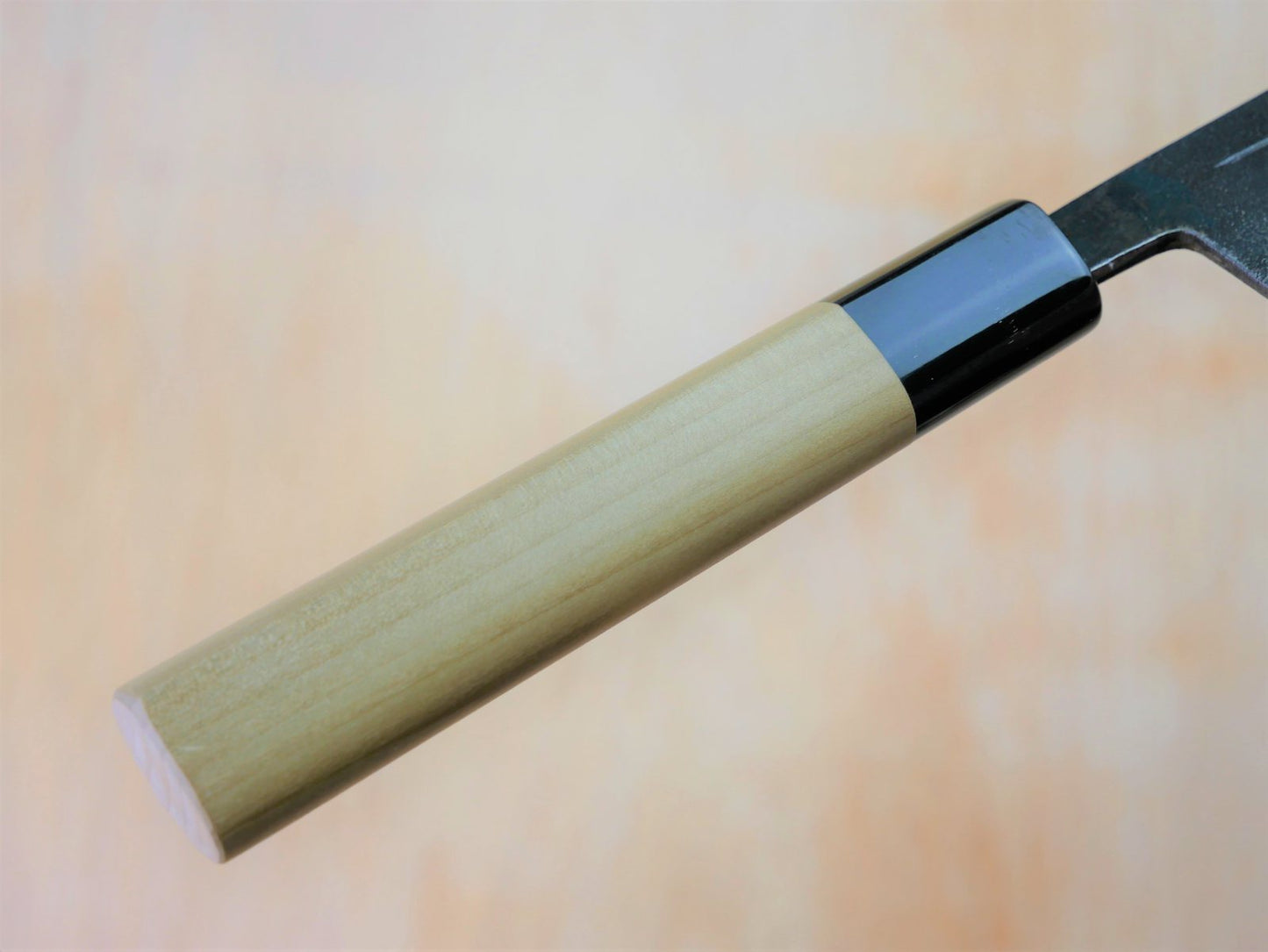 Japanese style wooden handle of 165mm Sirogami No.2 kurouchi Nakiri made by Takahashikusu