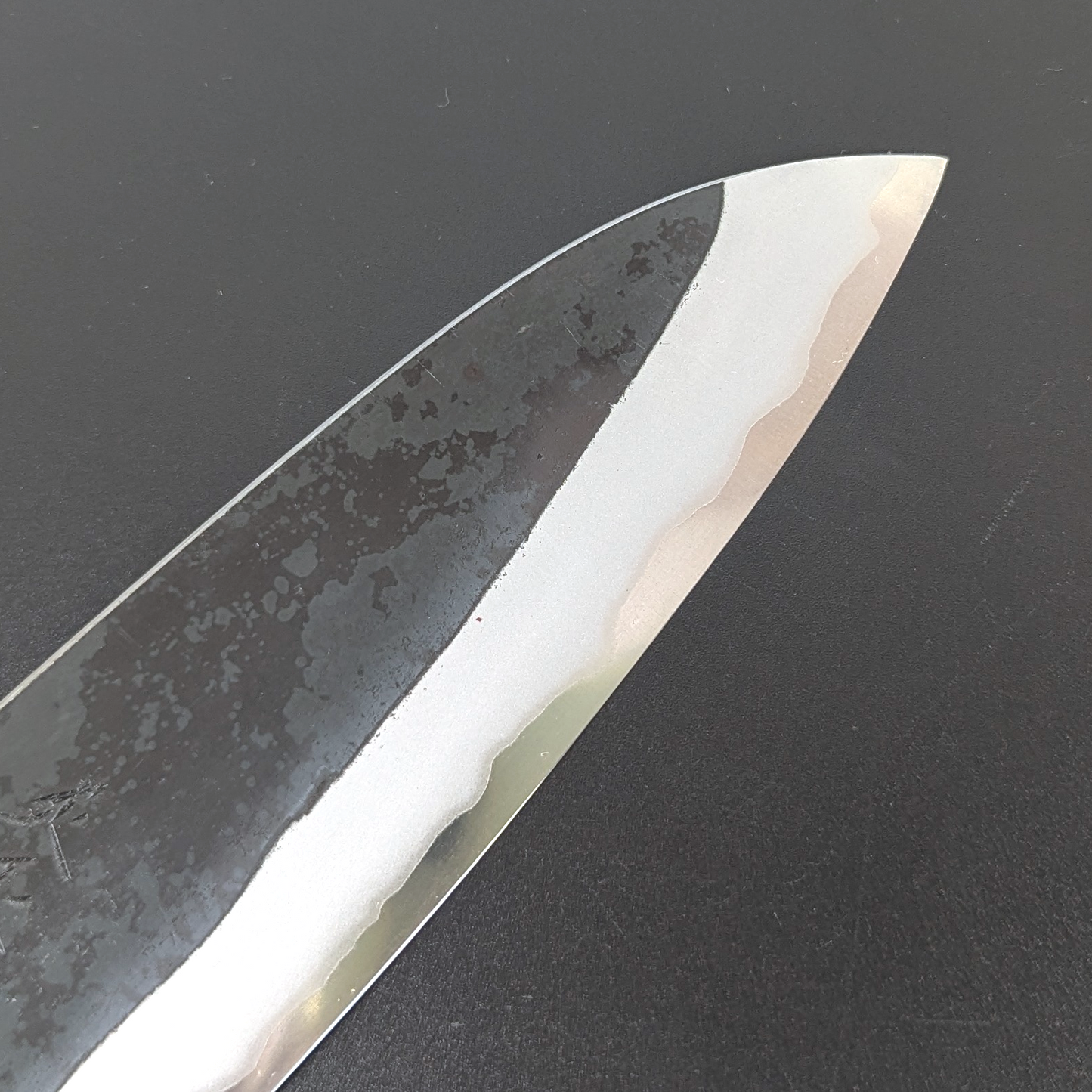 Sadamasa Stainless Clad Aogami #2 Kurouchi Santoku 165mm (6.49in)
