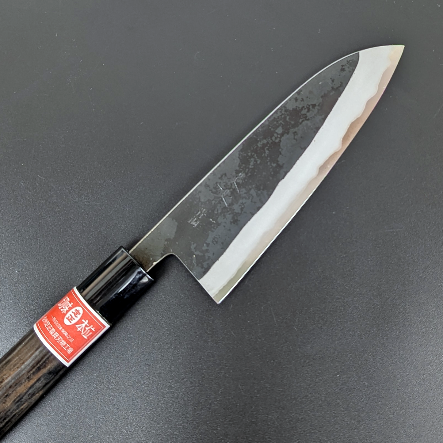 Sadamasa Stainless Clad Aogami #2 Kurouchi Santoku 165mm (6.49in)