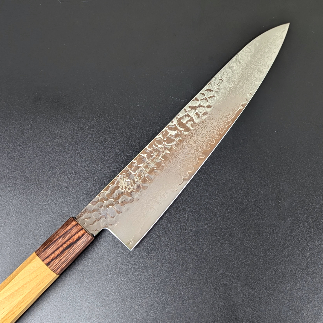 Sakai Takayuki VG10 Tsuchime Damascus Gyuto, Zelkova Handle
