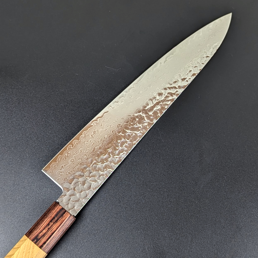 Sakai Takayuki VG10 Tsuchime Damascus Gyuto, Zelkova Handle