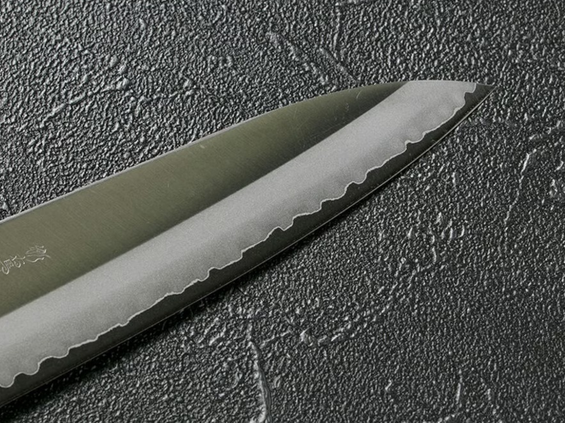 Mango de madera contrachapada color caoba occidental Yoshihiro VG1 Gyuto de 180 mm (7,08 pulgadas)