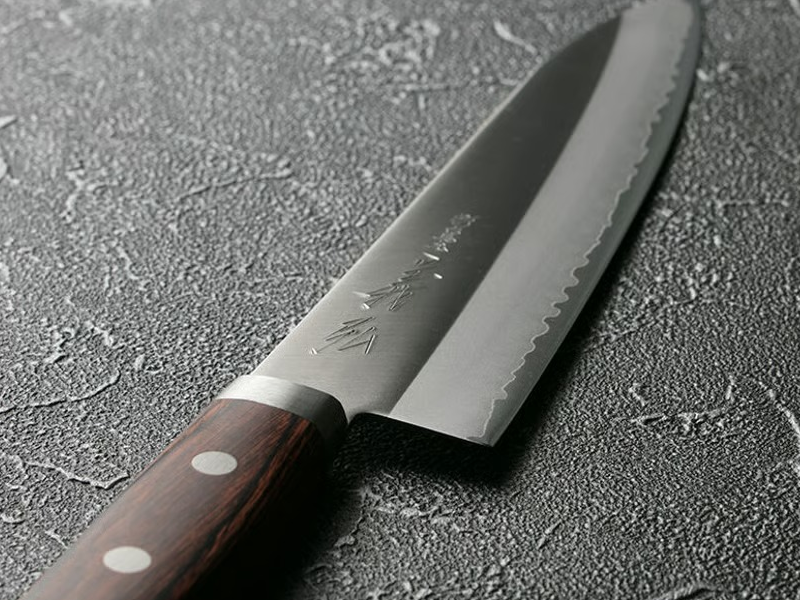 Mango de madera contrachapada color caoba occidental Yoshihiro VG1 Gyuto de 180 mm (7,08 pulgadas)