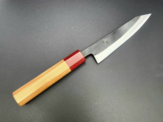 Cuchillo Yuuwa Aogami n.º 2 Kurouchi Petty de 120 mm (4,72 pulgadas) con mango de cerezo