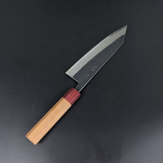 Yuuwa Aogami #2 Kurouchi Damascus Santoku 165mm Cherry Handle