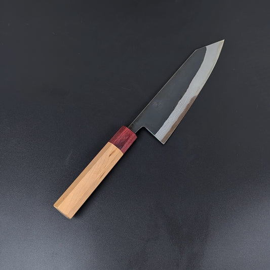 Yuuwa Aogami #2 Kurouchi Damascus Santoku 165mm Cherry Handle