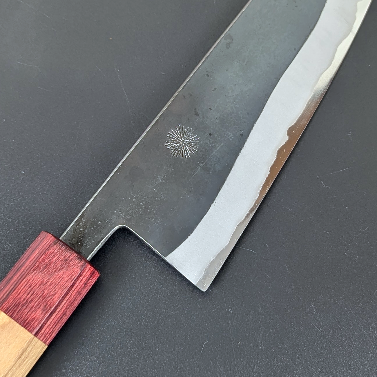 Yuuwa Aogami #2 Kurouchi Santoku 165mm (6.49in) Cherry Handle