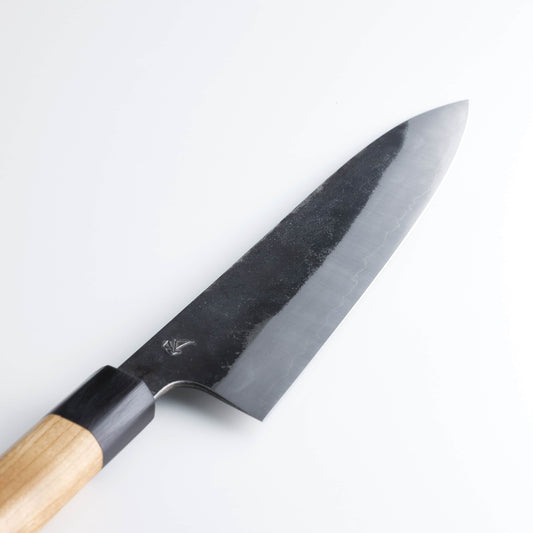 Asano Fusataro Weißer Stahl #1 Kurouchi Gyutoku 185 mm (7,28 Zoll)