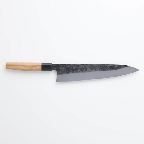 Asano Fusataro Weißer Stahl #1 Kurouchi Gyutoku 185 mm (7,28 Zoll)