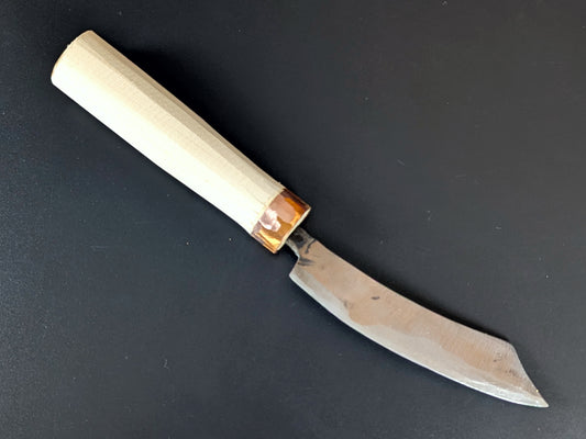 Cuchillo para fruta Tsutomu Takahashi de acero blanco n.º 2, 110 mm (3,93 pulgadas)