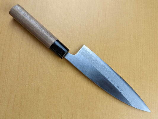 Muneishi Blue Steel #2 Damasucus Japanisches Santoku 165 mm (6,5 Zoll)