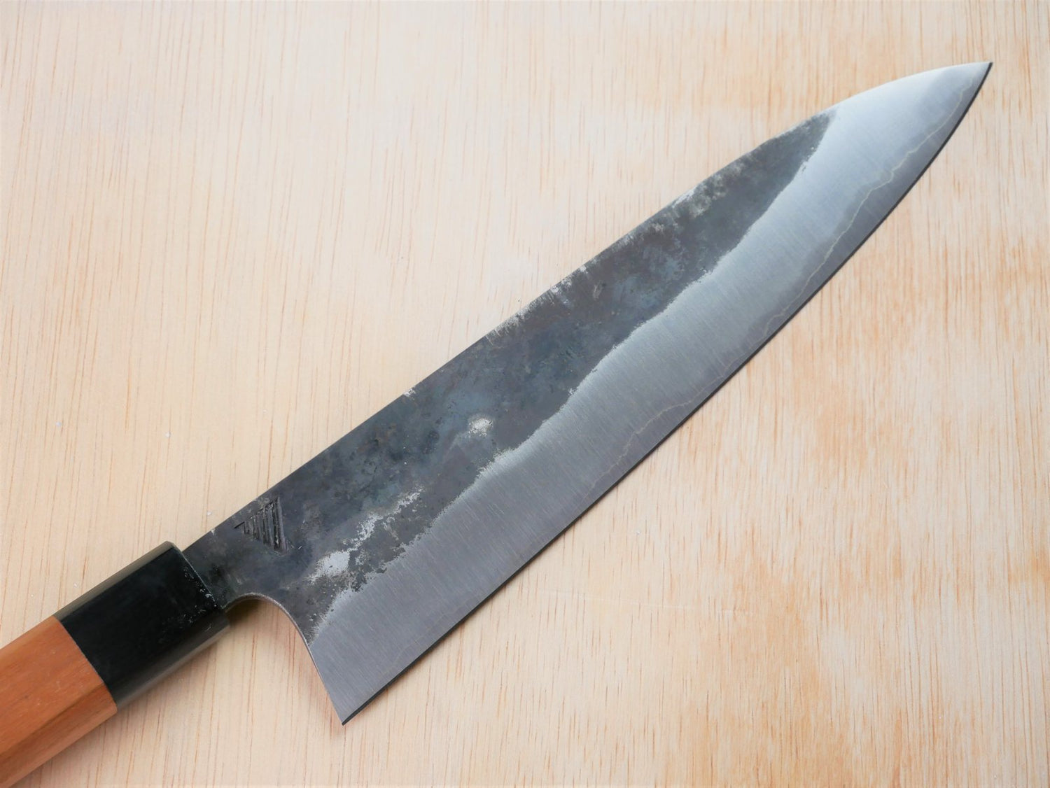 Blade of Kurouchi gyuto made by Asano Fusataro