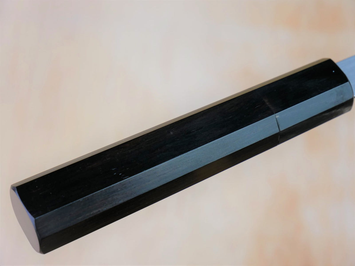 Japanese style wooden handle of 180mm Gingami No.3 gyuto made by Takahashikusu