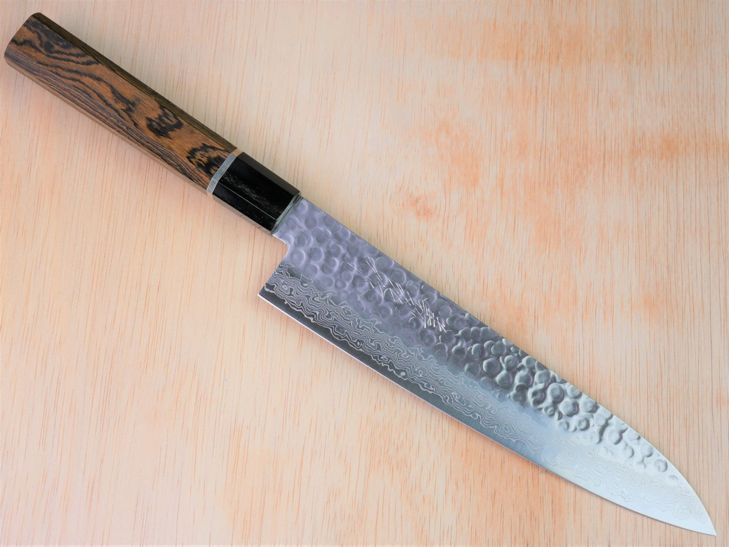 Nice Damascus/vg-10 Gyuto Chef Knife, Handle in Bocote/ebony